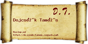 Dojcsák Tamás névjegykártya